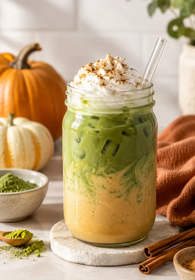 Pumpkin spice cream matcha